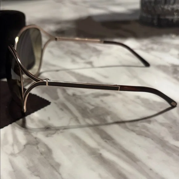 Tom Ford sienna TF178 sunglasses Tom Ford White Frame Gradient Tint Sienna Sunglasses  main image 2